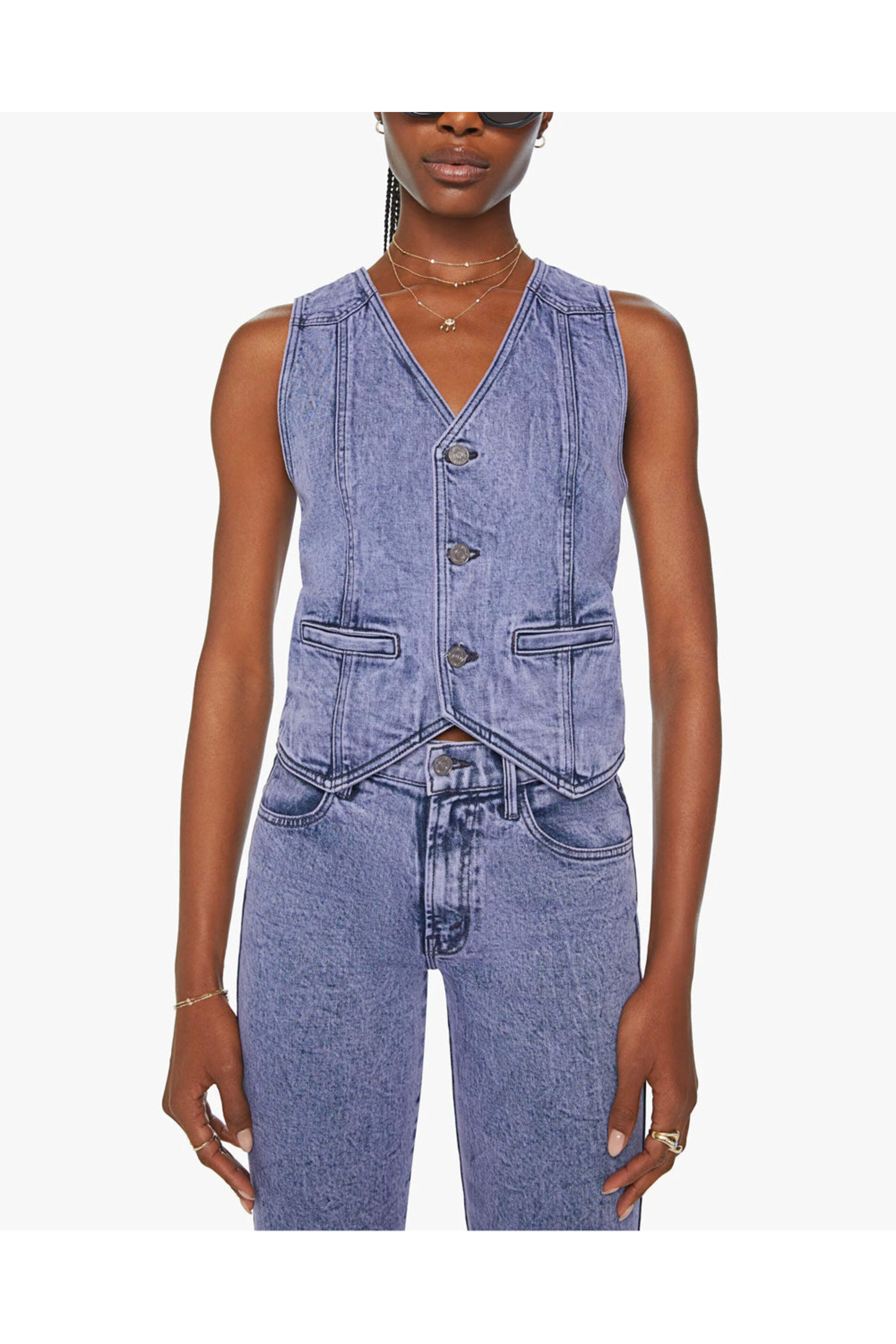 Mother - The Masked Rider Vest in Paisley Purple
