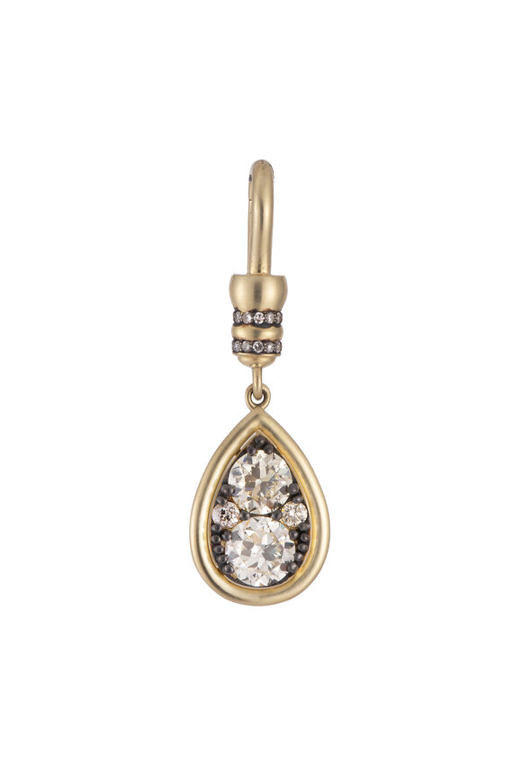 Sylva & Cie 18k Yellow Gold Old Euro Cut Diamond Pendant