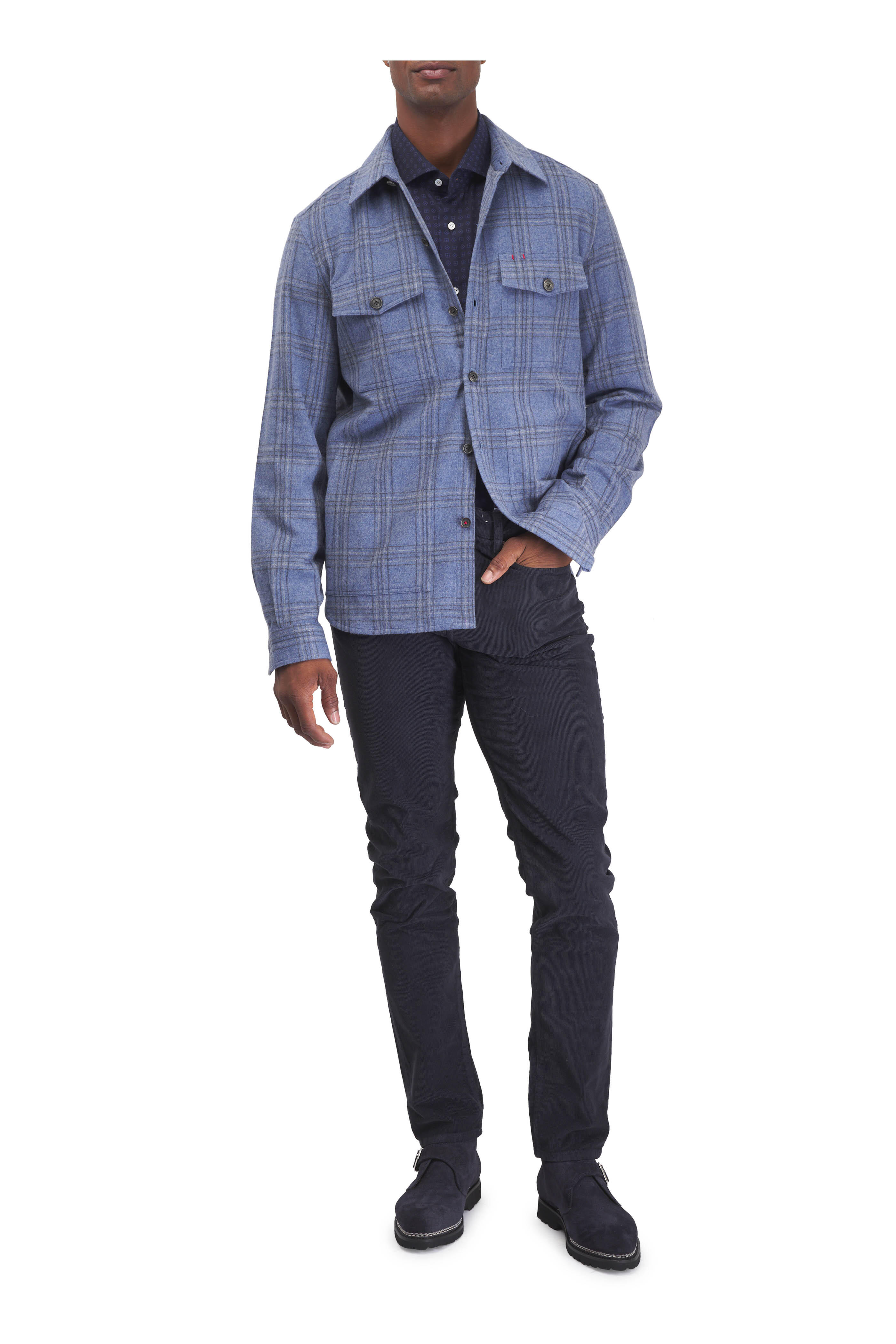 Frame - Dark Navy Corduroy Five Pocket Pant