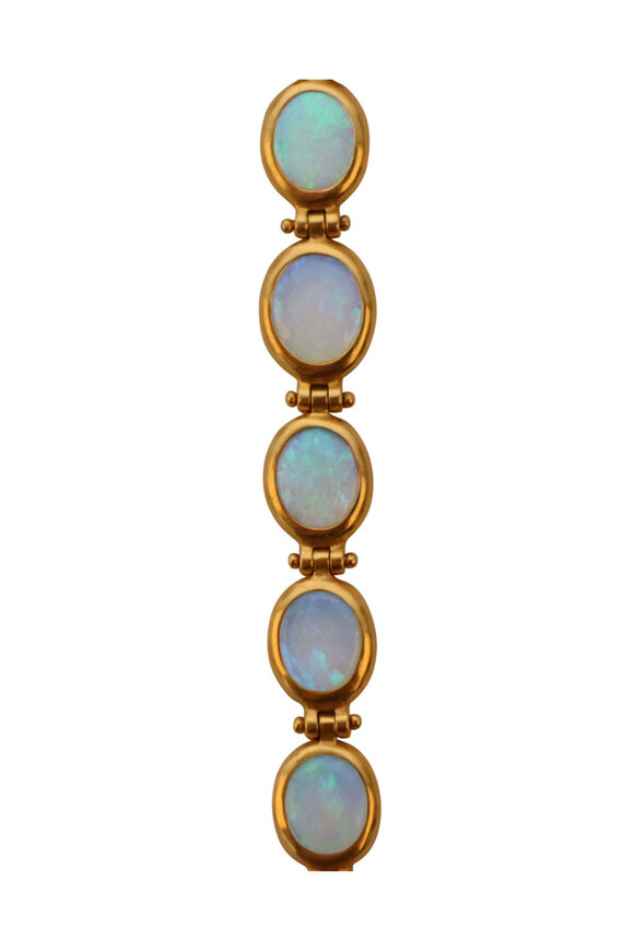 Darlene De Sedle Gold Linked Crystal Opal Bracelet - view 2