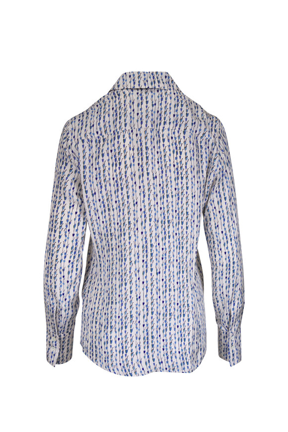 Altuzarra Chika Vapor Bluebell Print Silk Blouse - view 2