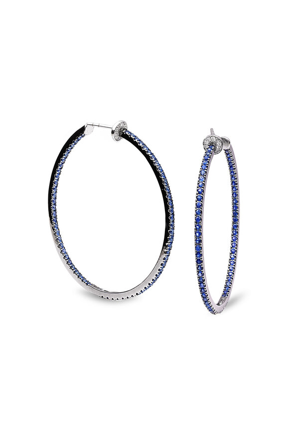 Nam Cho Basic Signature Sapphire Hoops