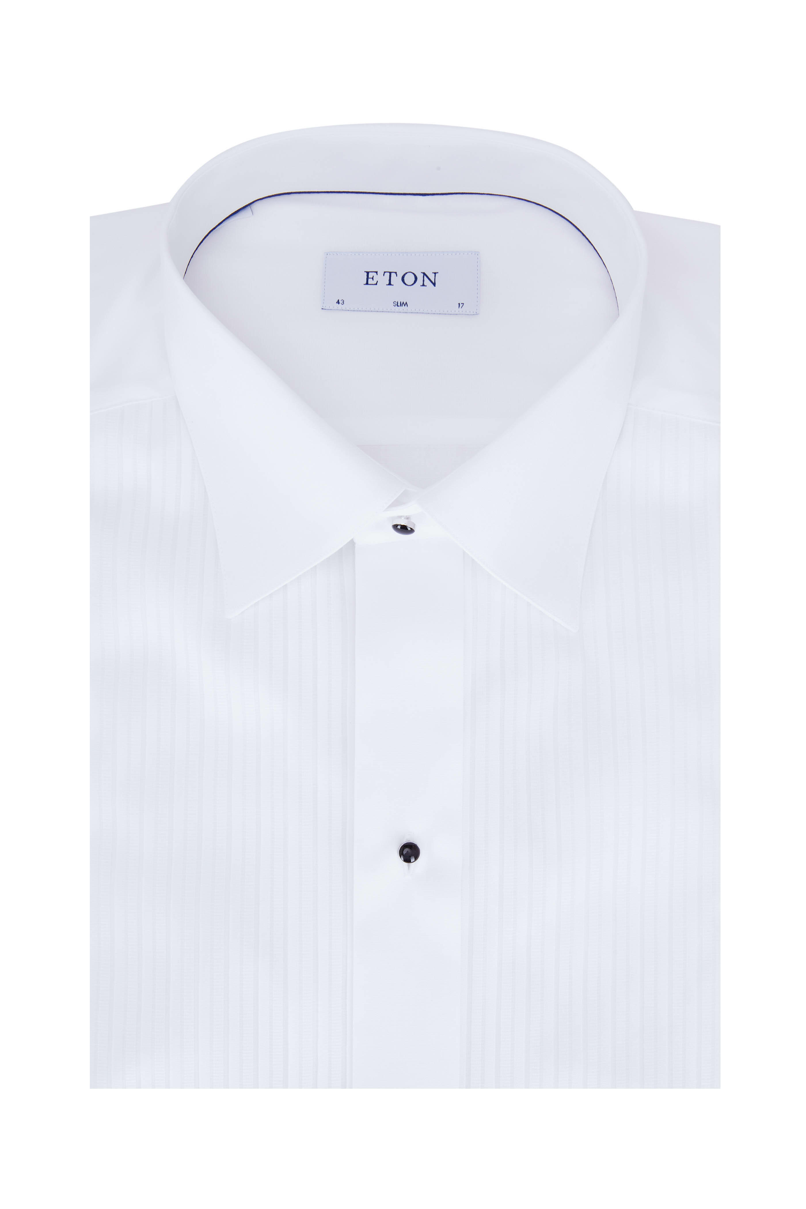 werkwoord Rusteloos virtueel Eton - White Plisse Tuxedo Shirt | Mitchell Stores
