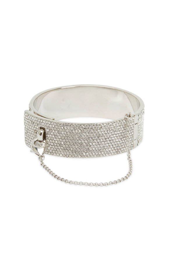Eddie Borgo - Sterling Silver Pavé-Set Crystal Cuff Bracelet