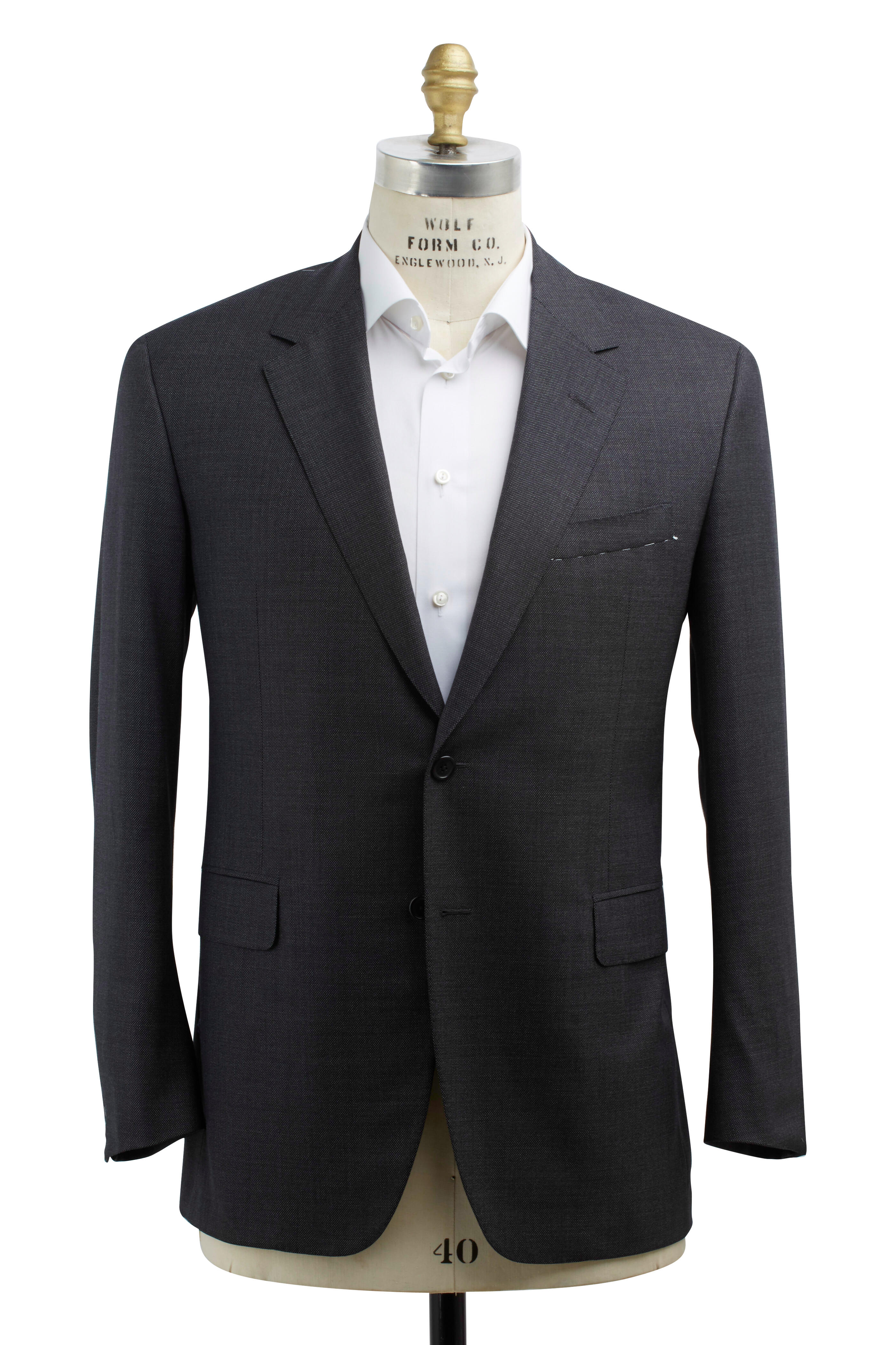 Oxxford Clothes - Capitol Gray Nailhead Wool Suit