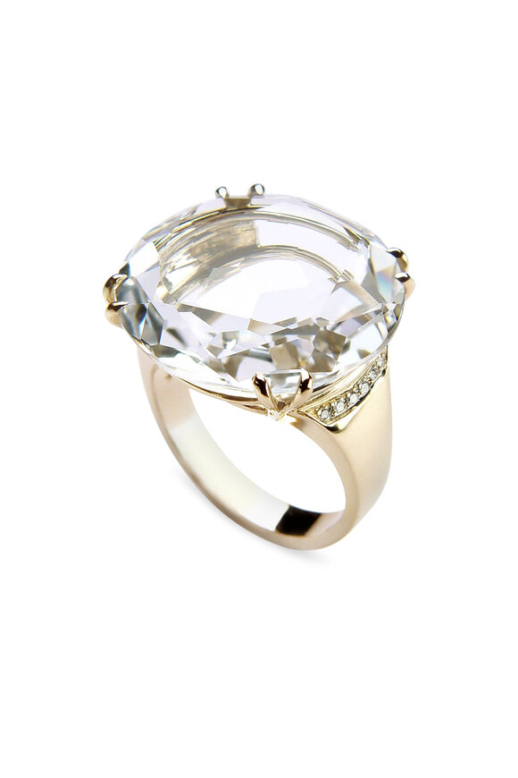 H. Stern - Noble Gold Round Rock Crystal Diamond Ring