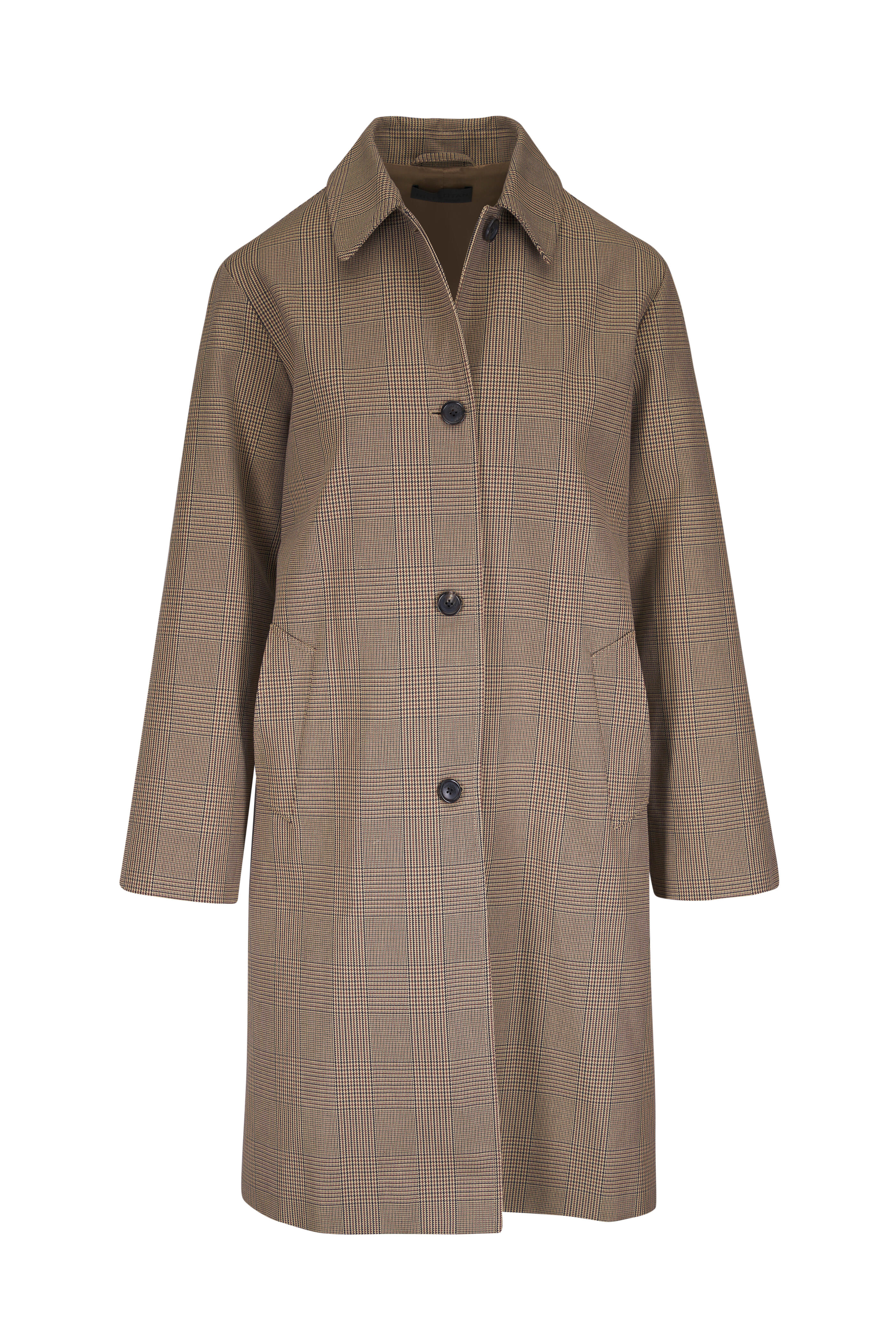 Nili Lotan - Watson Beige Check Duster Coat - view 1