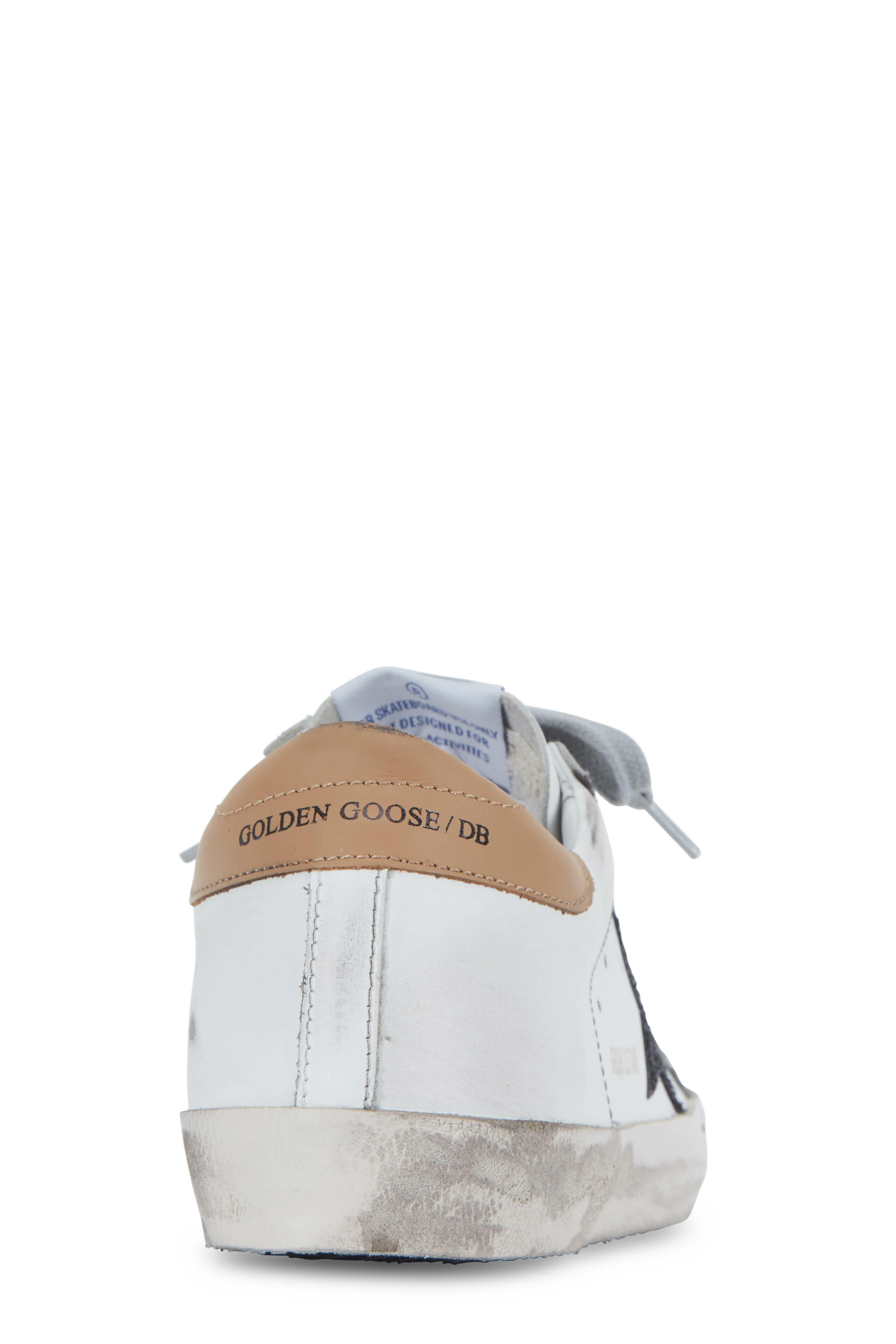Golden Goose - Superstar White & Black Glitter Star Sneaker
