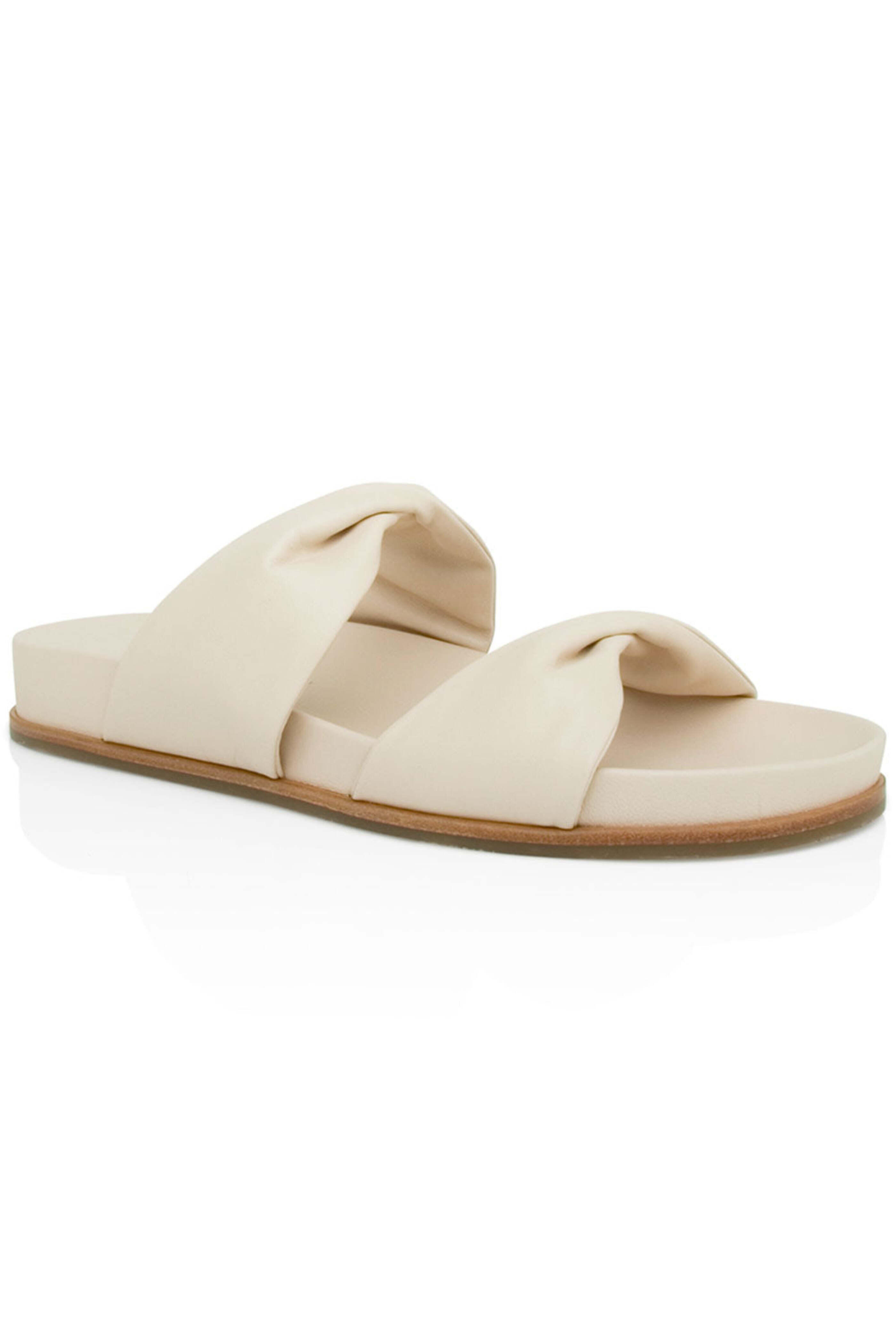 Aquazzura - Twist Leather Sandals in Meringue
