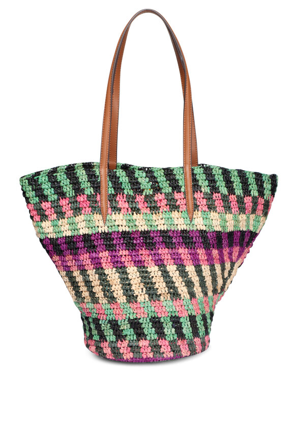 Veronica Beard Berry Raffia Anchor Basket Tote - view 2