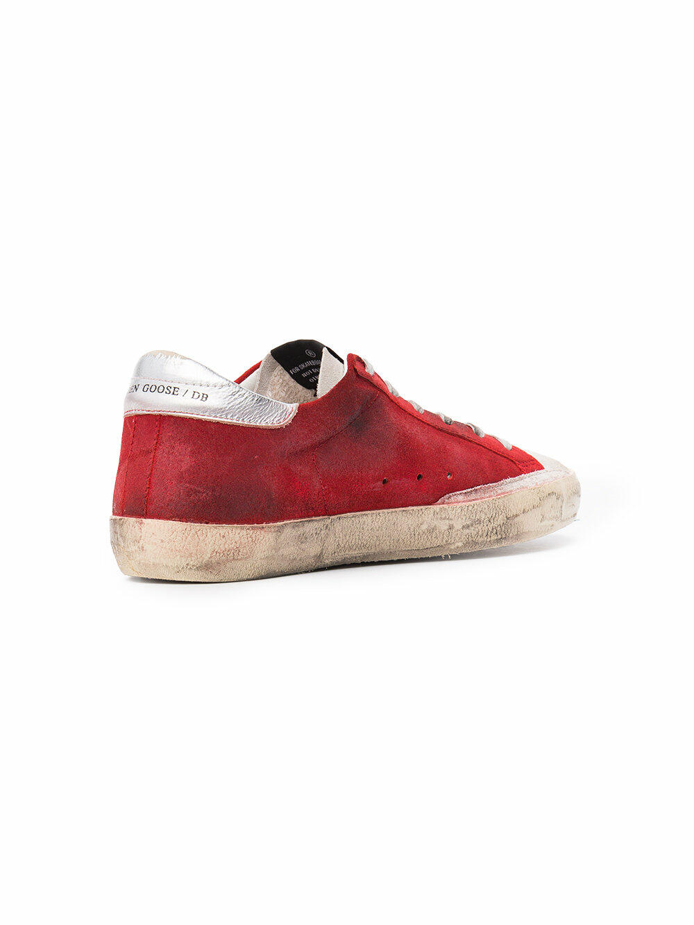 【GOLDEN 】SUPERSTAR SUEDE TAP RED STAR SNEAKERS Golden Goose Red/Beige Leather and Suede Superstar Low Top