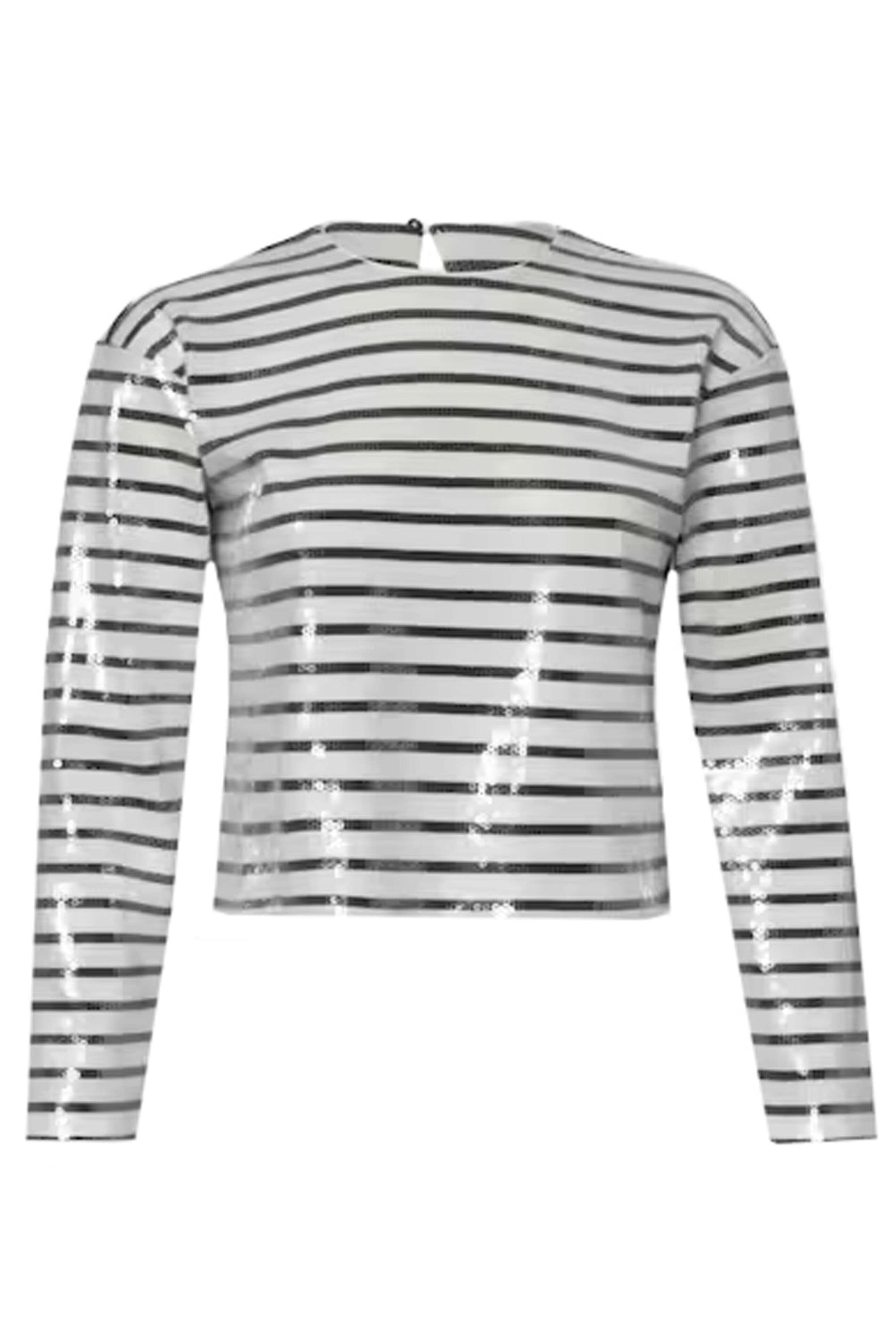 Frame - Navy Stripe Sequin Top