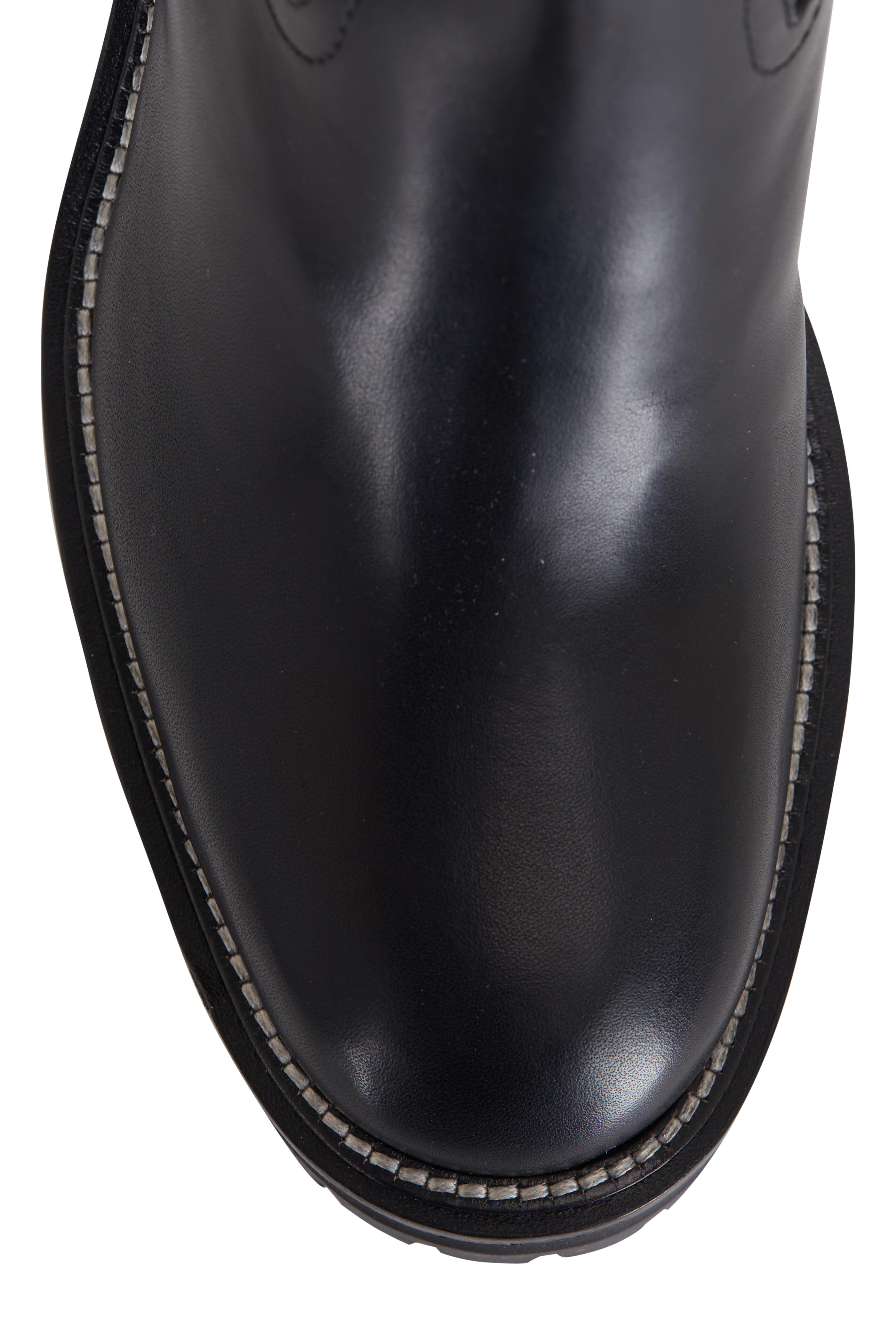 Jimmy Choo - Yola Black Leather Wedge Boot, 80mm