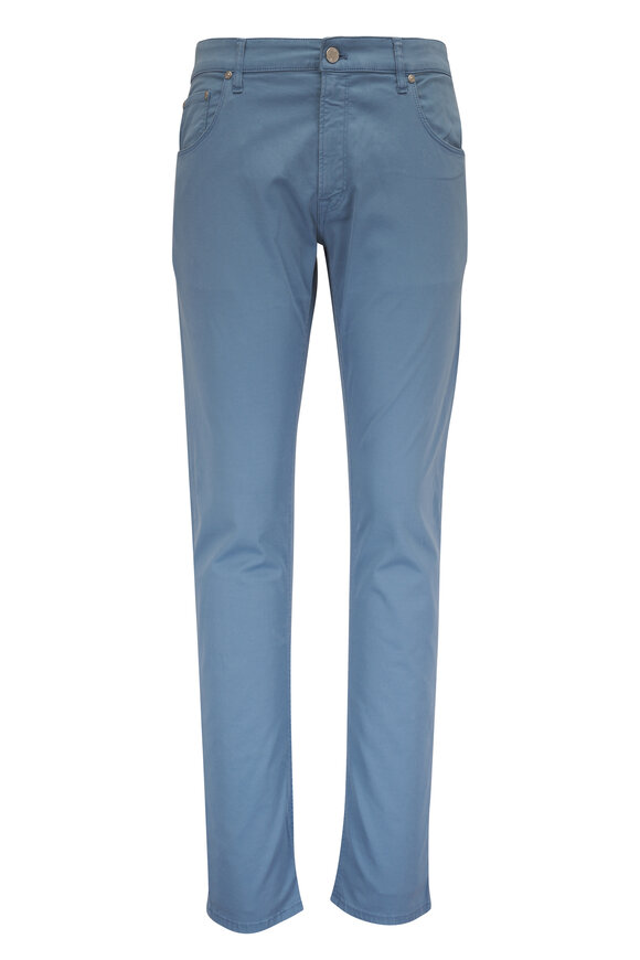 PT Torino Jazz Sky Blue Stretch Twill Five Pocket Pant - view 1