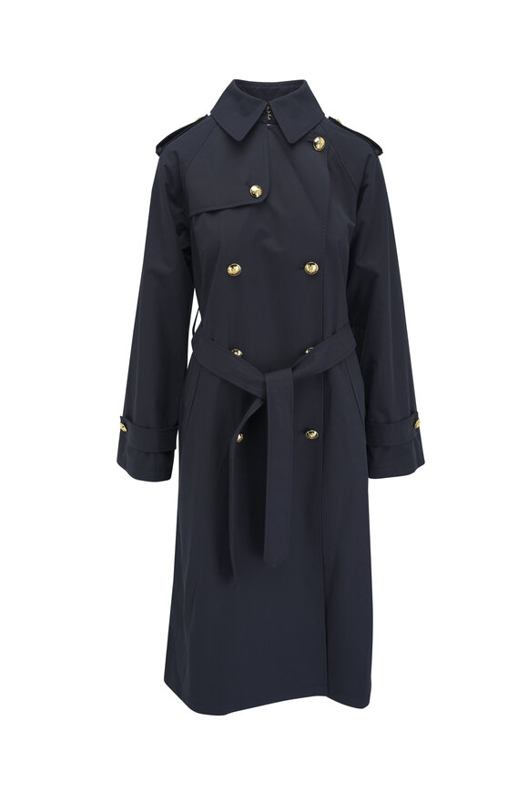 Nili Lotan Toussaint Dark Navy Trench Coat