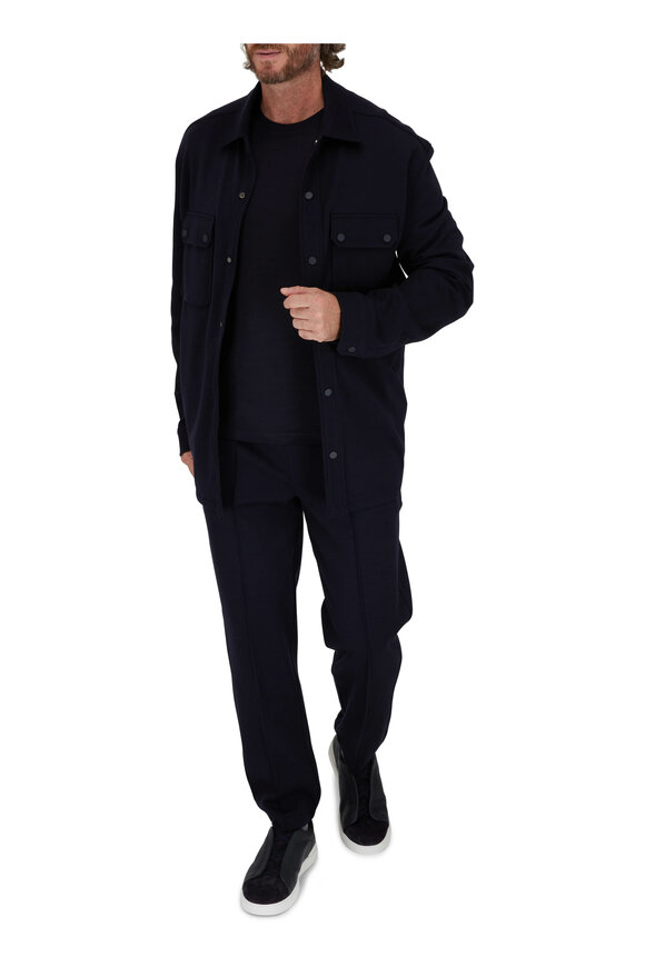 Zegna - Navy High Performance Wool Pant