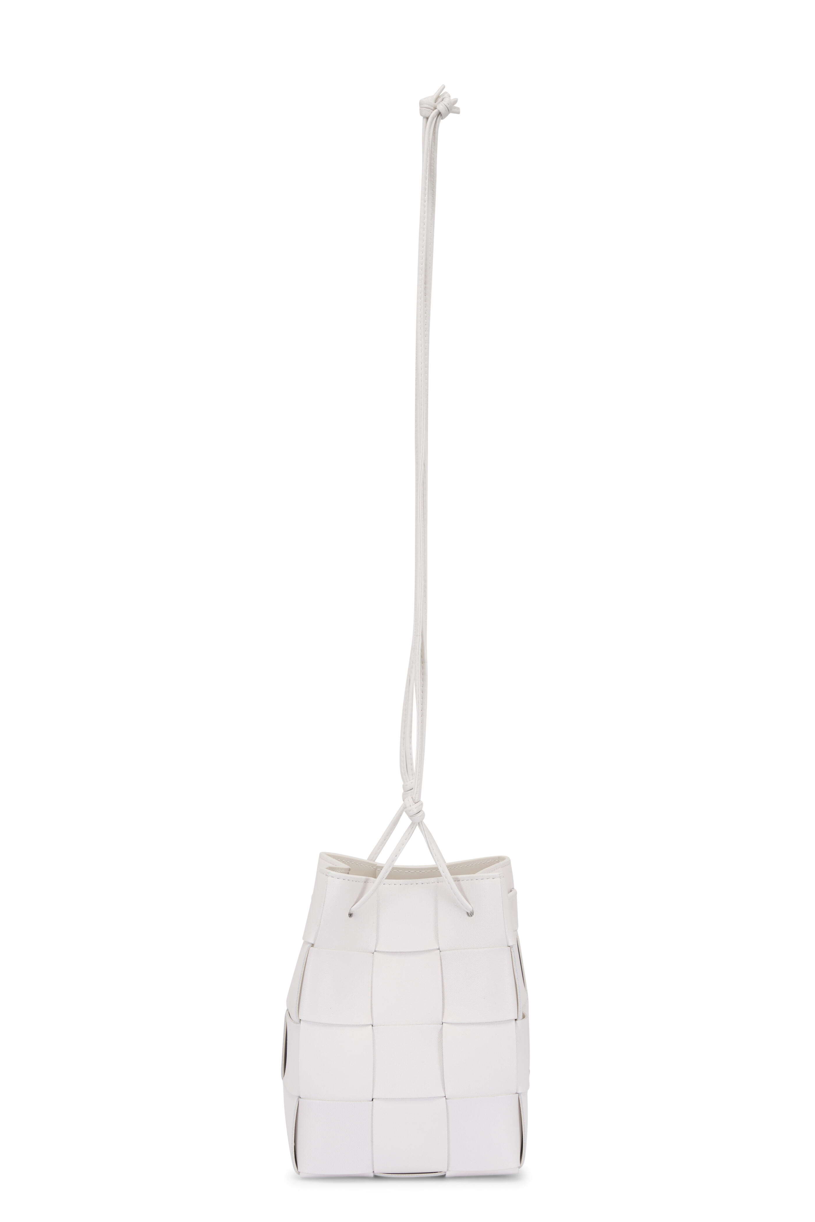 【関税送料込】BOTTEGA VENETA Castello small bucket bag White Bottega Veneta - Small Cassette White Bucket Bag