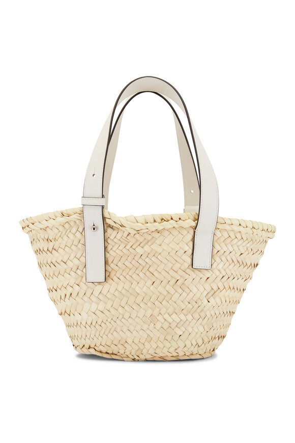 Loewe - Natural & White Small Basket Bag