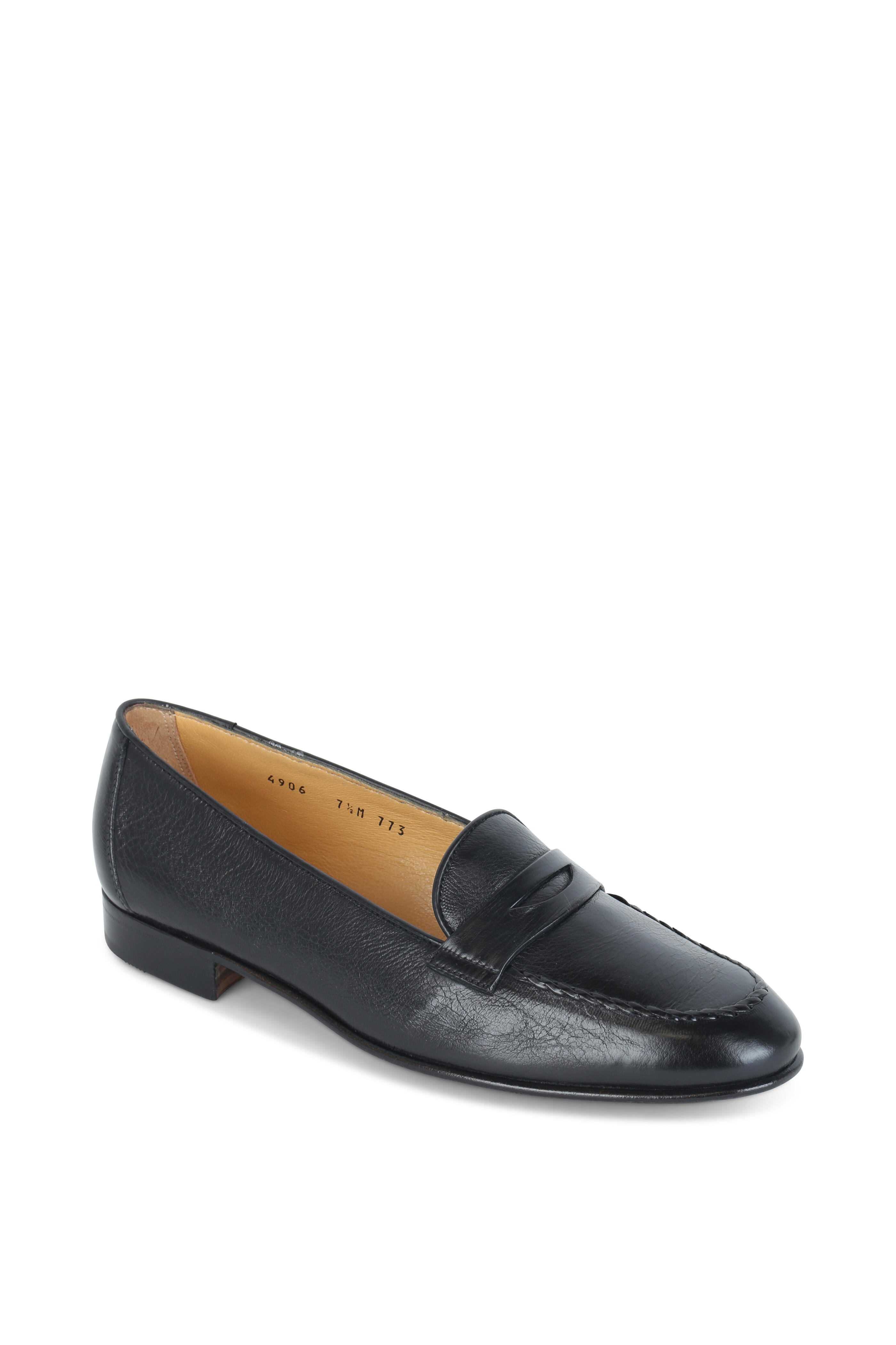 Gravati for Mitchell\'s of Westport Black Penny Loafers Size 10 Very Good Cond Gravati - Black Leather Penny Loafer | Mitchell Stores main image 3