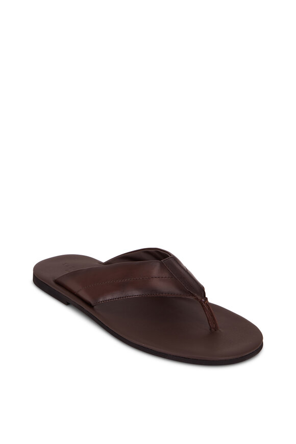 To Boot New York - Maui Diver Dark Brown Leather Thong Sandal display picture 3