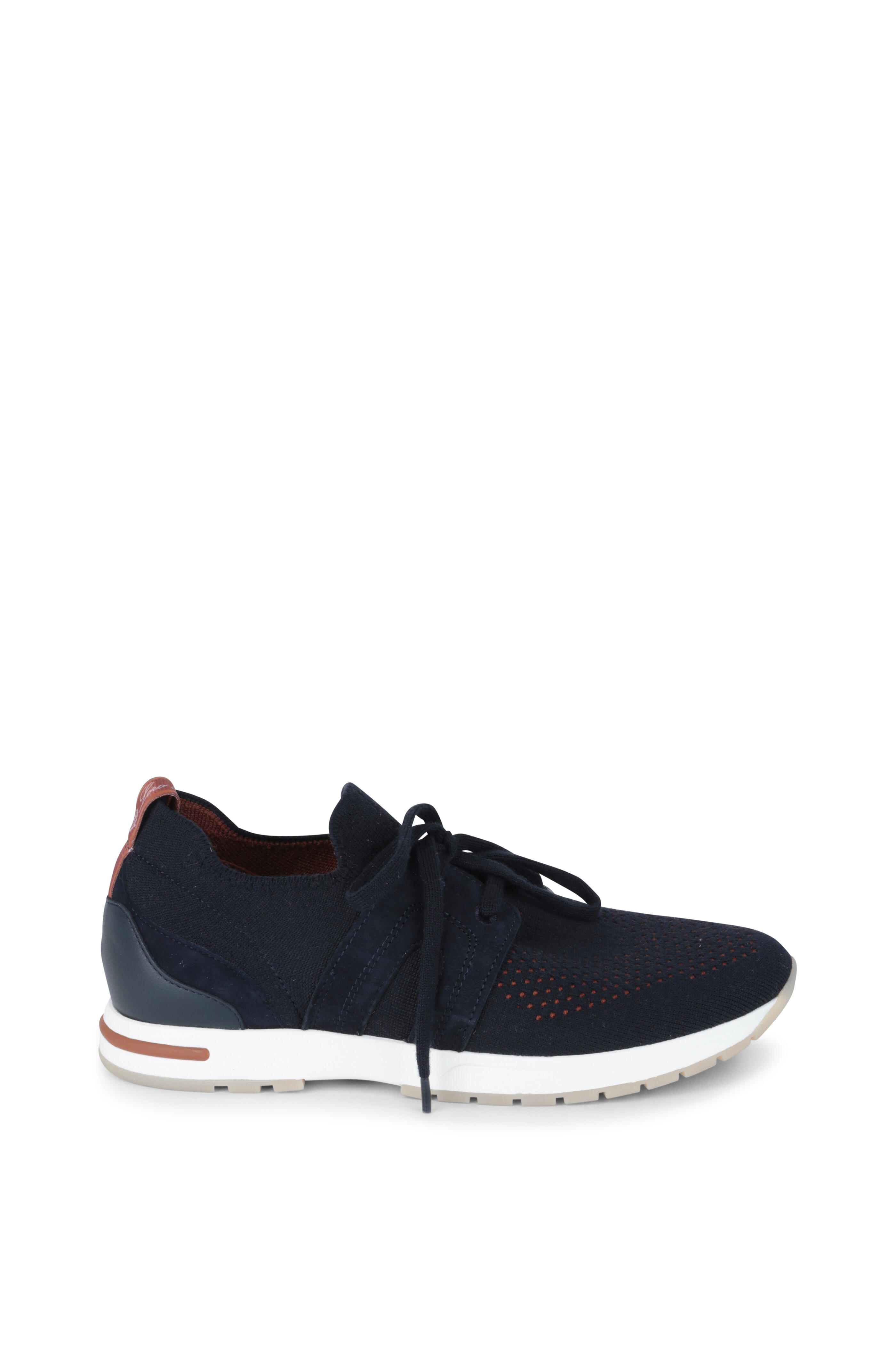 Loro Piana - Flexy Walk Navy & Brown Mixed Knit Sneaker