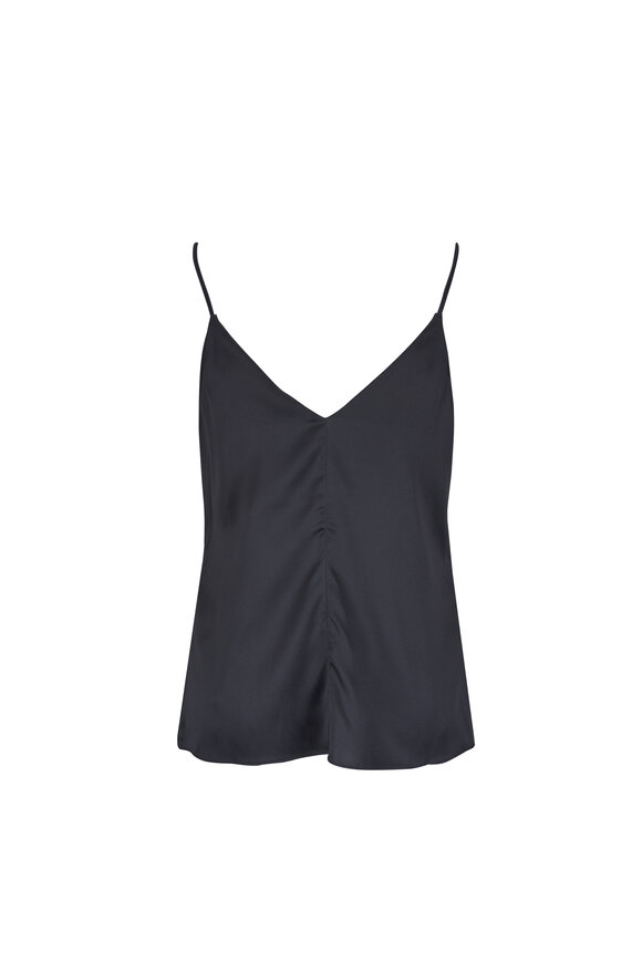 Brunello Cucinelli Black Stretch Silk Satin Cami - view 3
