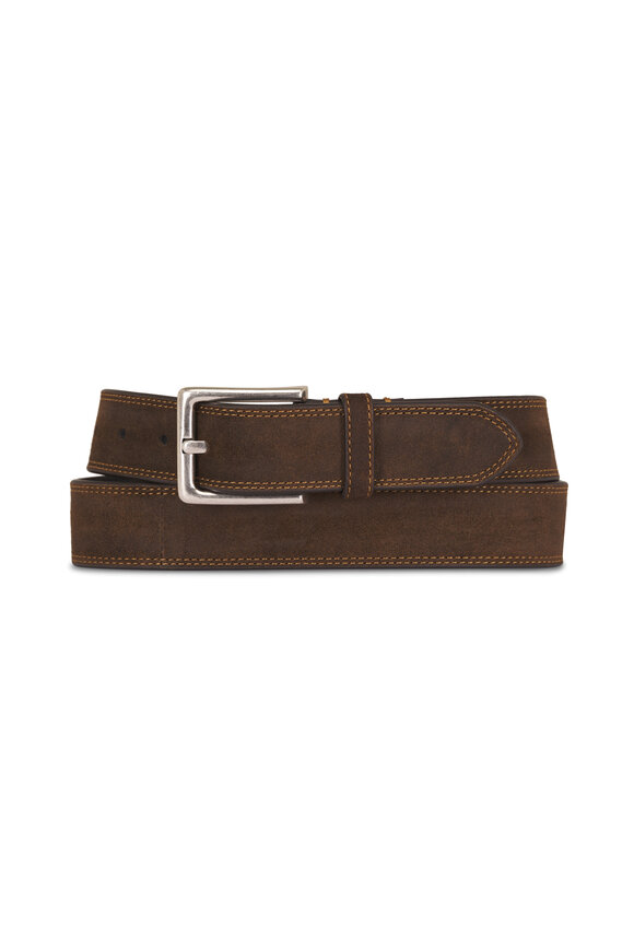 To Boot New York Hunter Brown Suede Belt - view 1