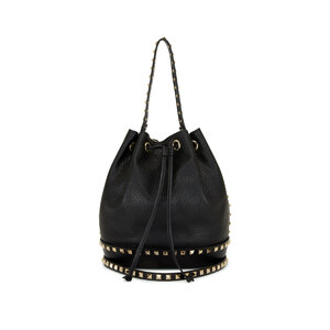 ショルダーバッグ・ポシェット VALENTINO CARAMEL LEATHER BUCKET BAG VALENTINO GARAVANI - V Logo Signature Leather Bucket Bag