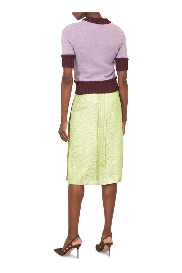 Marni Kiwi Textured Jacquard Midi Skirt - view 6