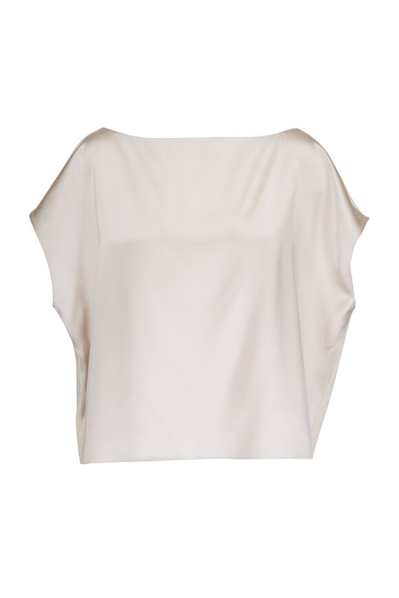 Peter Cohen - Champagne Silk Front Popover Top 