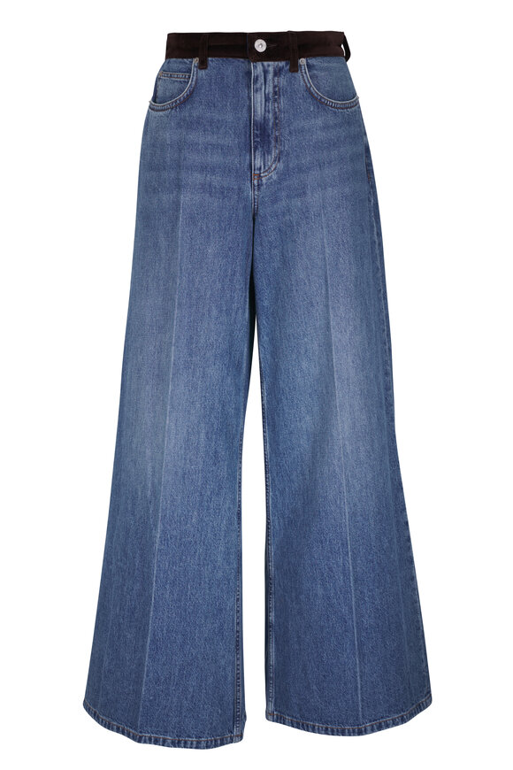 パンツ LOEWE anagram buggy denim Anagram baggy jeans in denim Blue - LOEWE