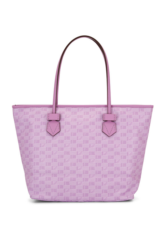 Moreau Paris - Medium Saint Tropez Light Pink Monogram Zip Tote