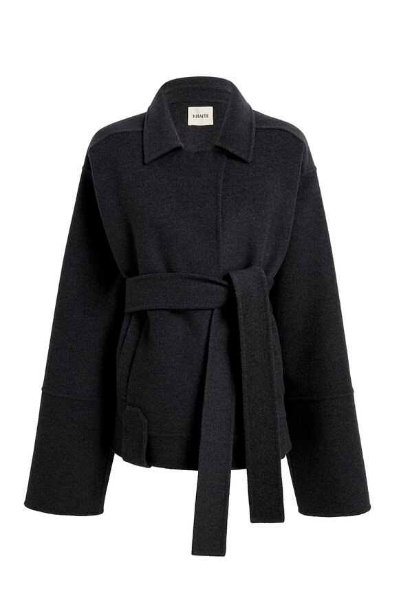 Khaite Alder Charcoal Gray Double Face Wool Jacket - view 6