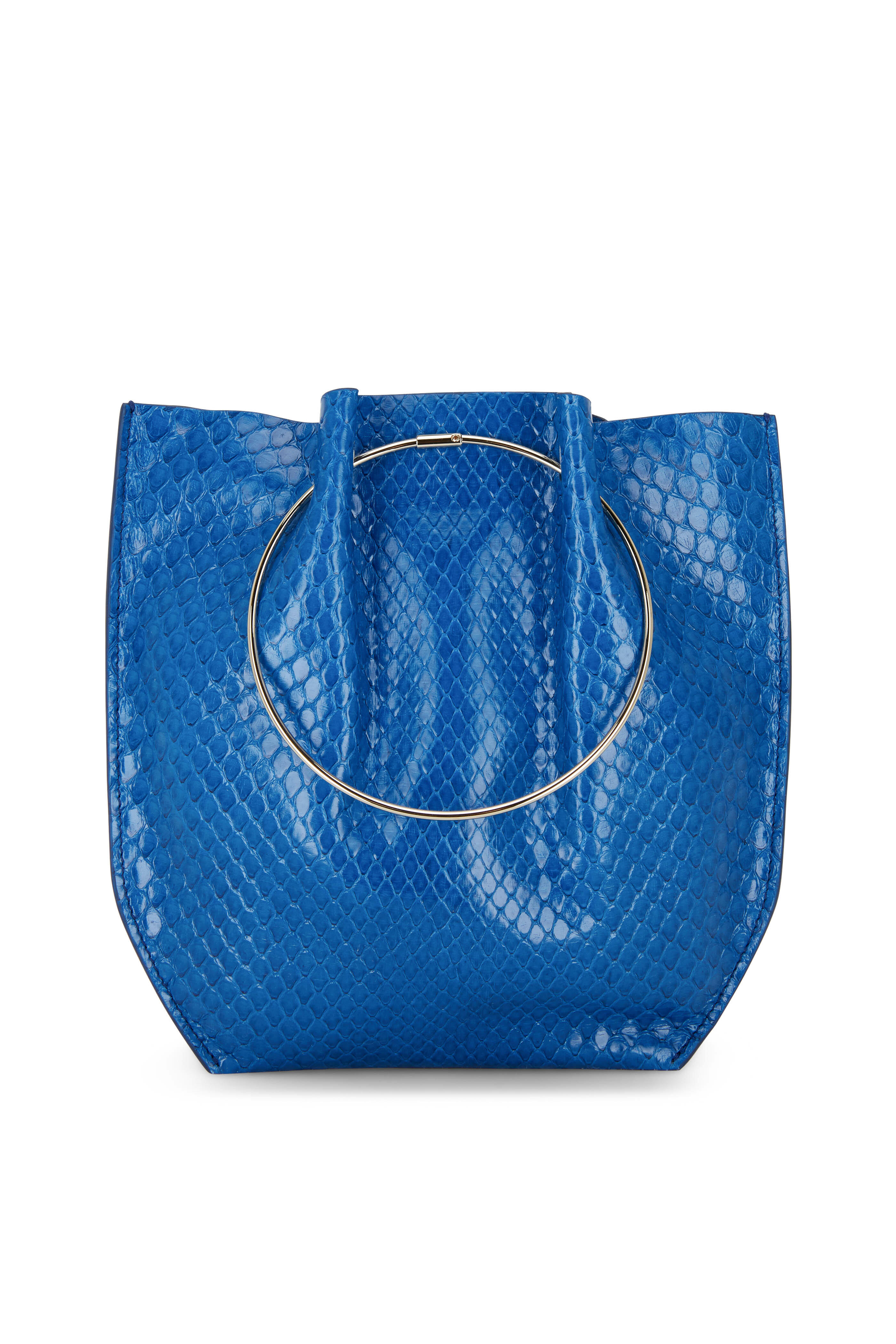 The Row - Cobalt Blue Python Flat Micro Circle Handle