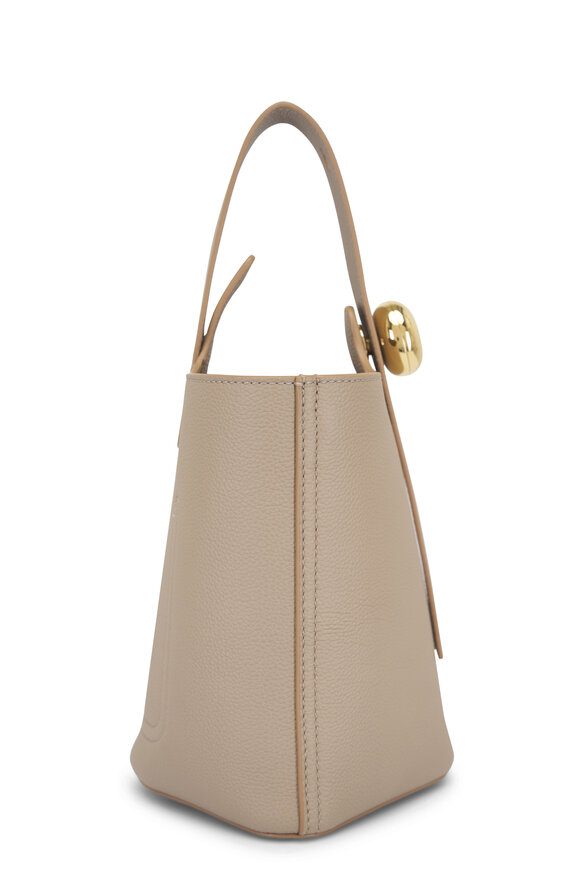 Loewe - Mini Pebble Sand Leather Bucket Bag 