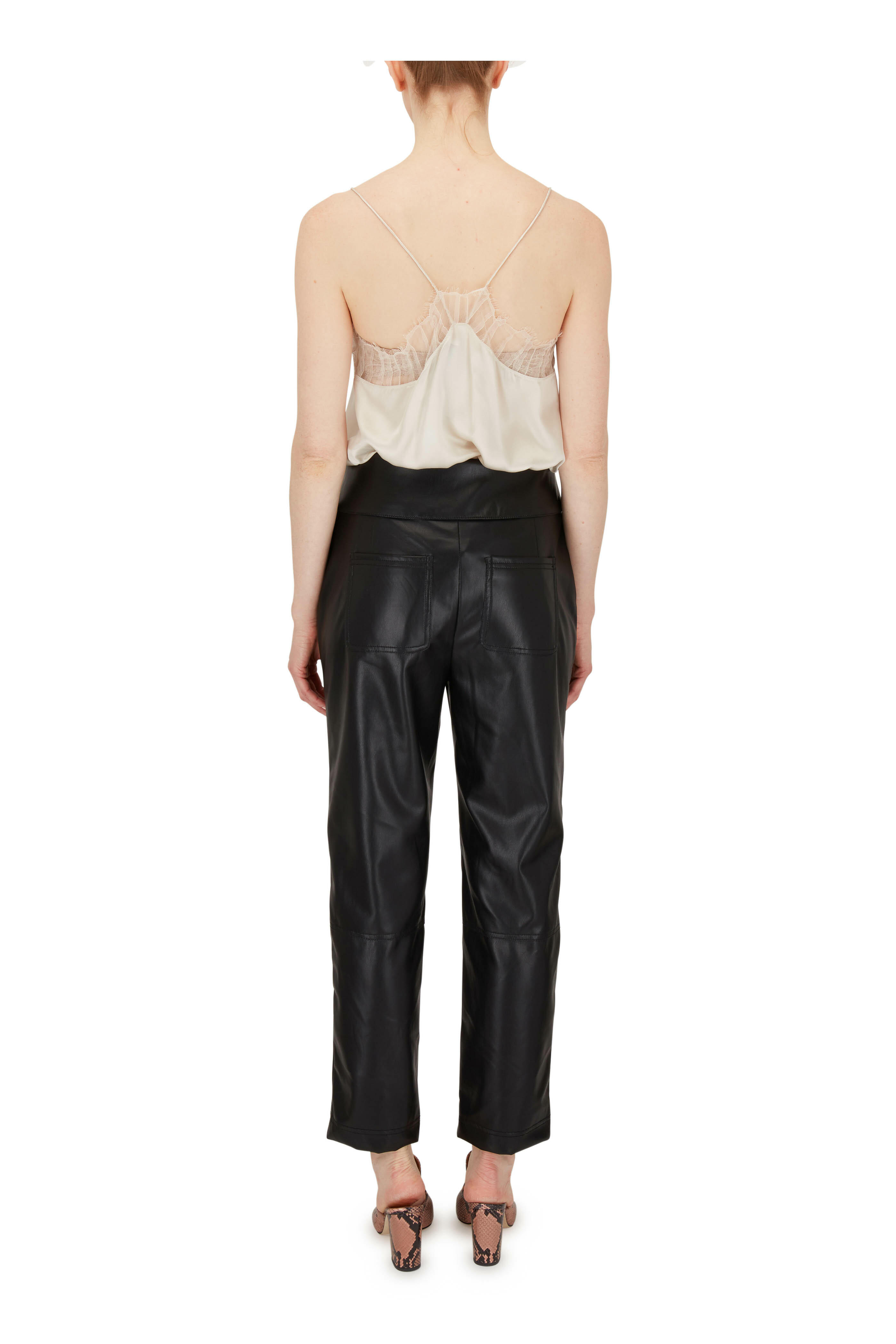 Paris Texas - Blush Python Embossed Chunky Heel Mule, 80mm