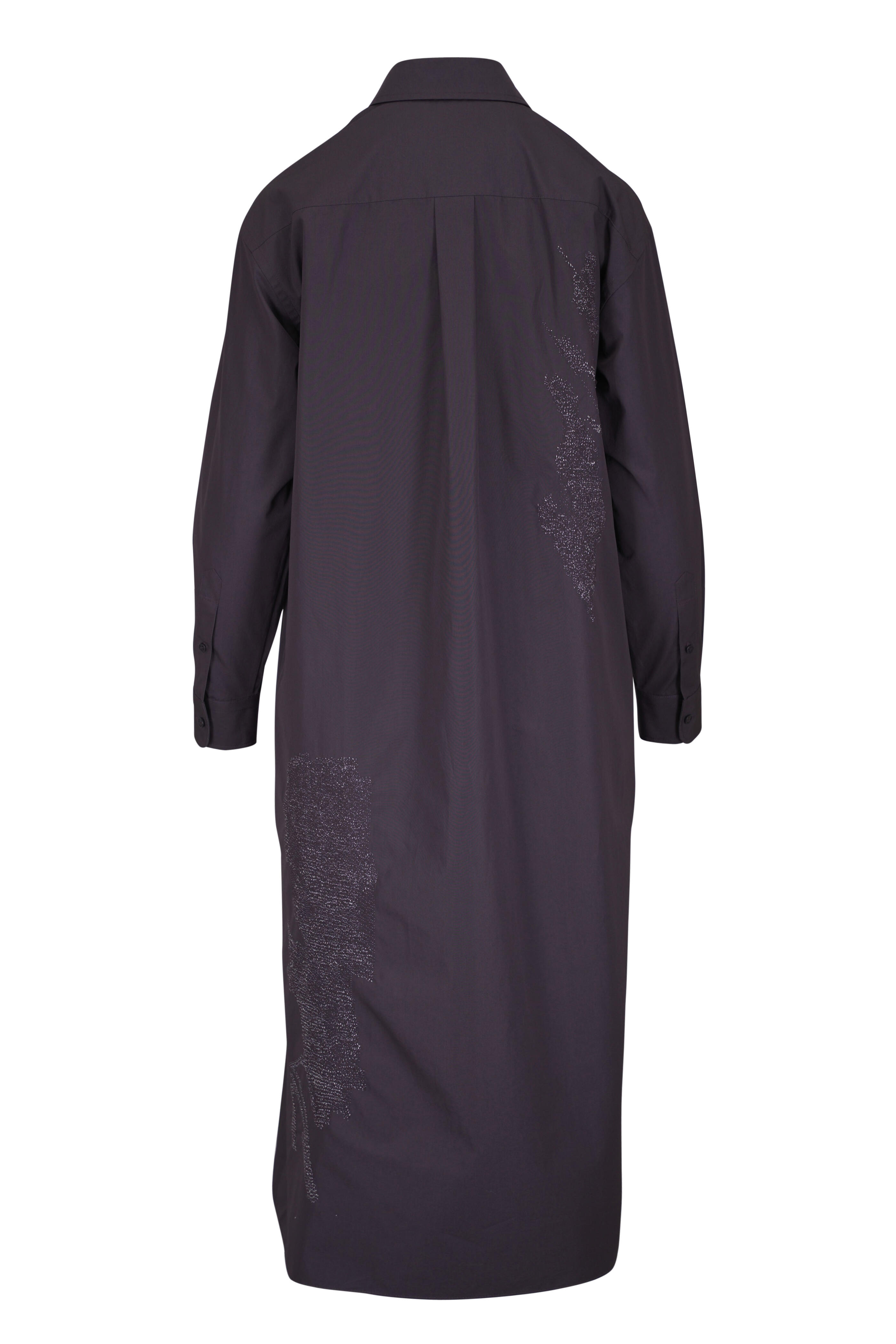 Lafayette 148 New York - Carbon Embroidered Oversized Shirtdress