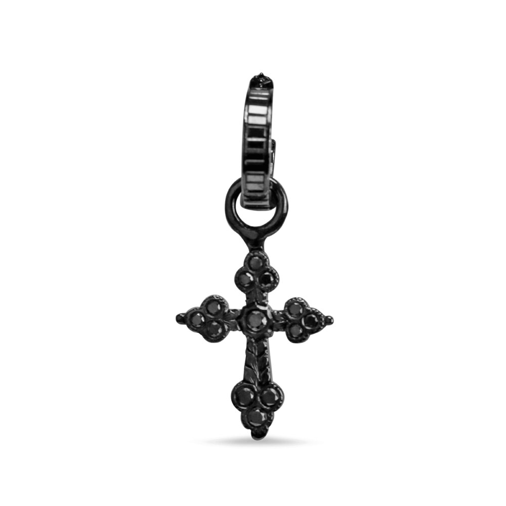 アクセサリー Loree Rodkin GOTHIC CROSS PENDANT LARGE GOTHIC CROSS PENDANT Silver / Zirconia PENDANT