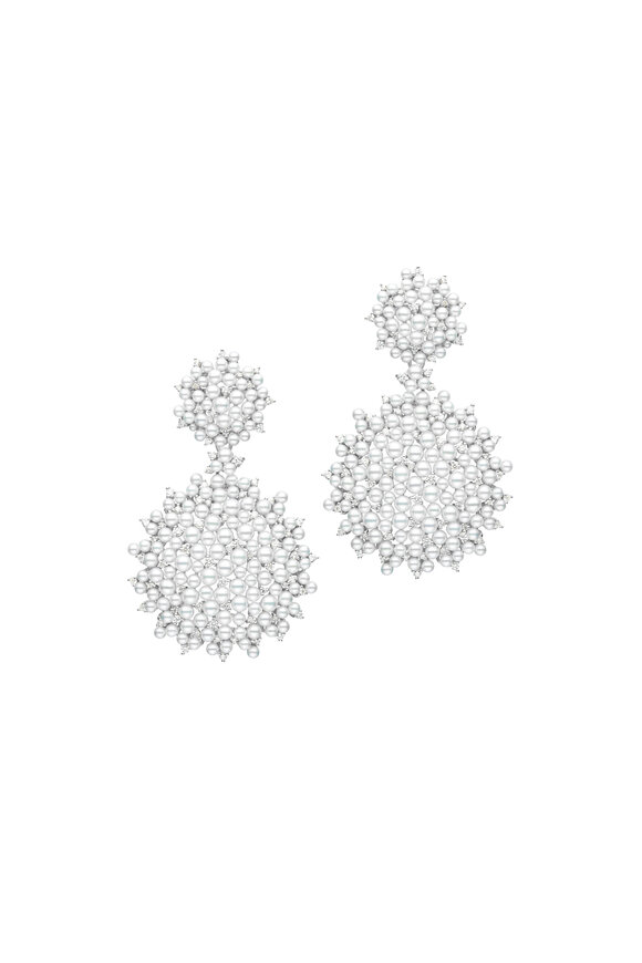 Paul Morelli Lagrange Akoya Pearl & Diamond Drop Earrings - view 1