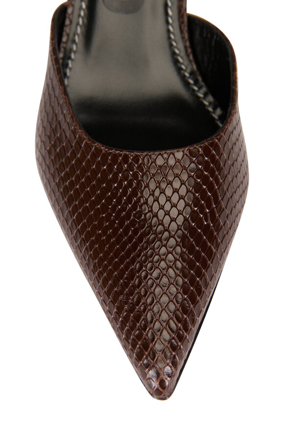 Staud Sebastian Espresso Leather Slingback, 70mm - view 4