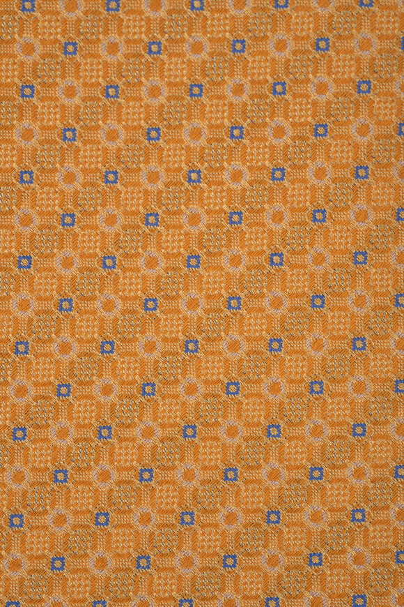 Eton - Yellow Geometric Print Silk Necktie