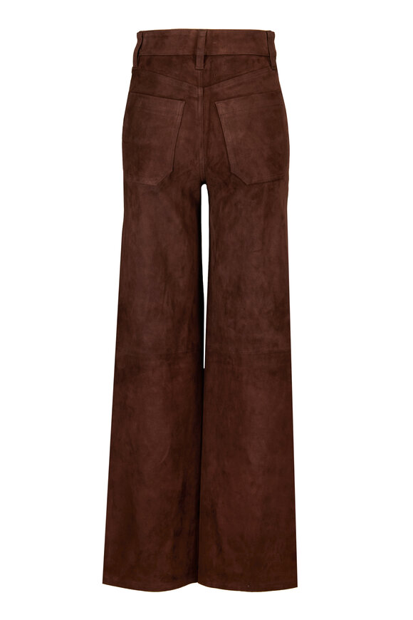Frame Suede Dark Brown Le Slim Palazzo Pant - view 2