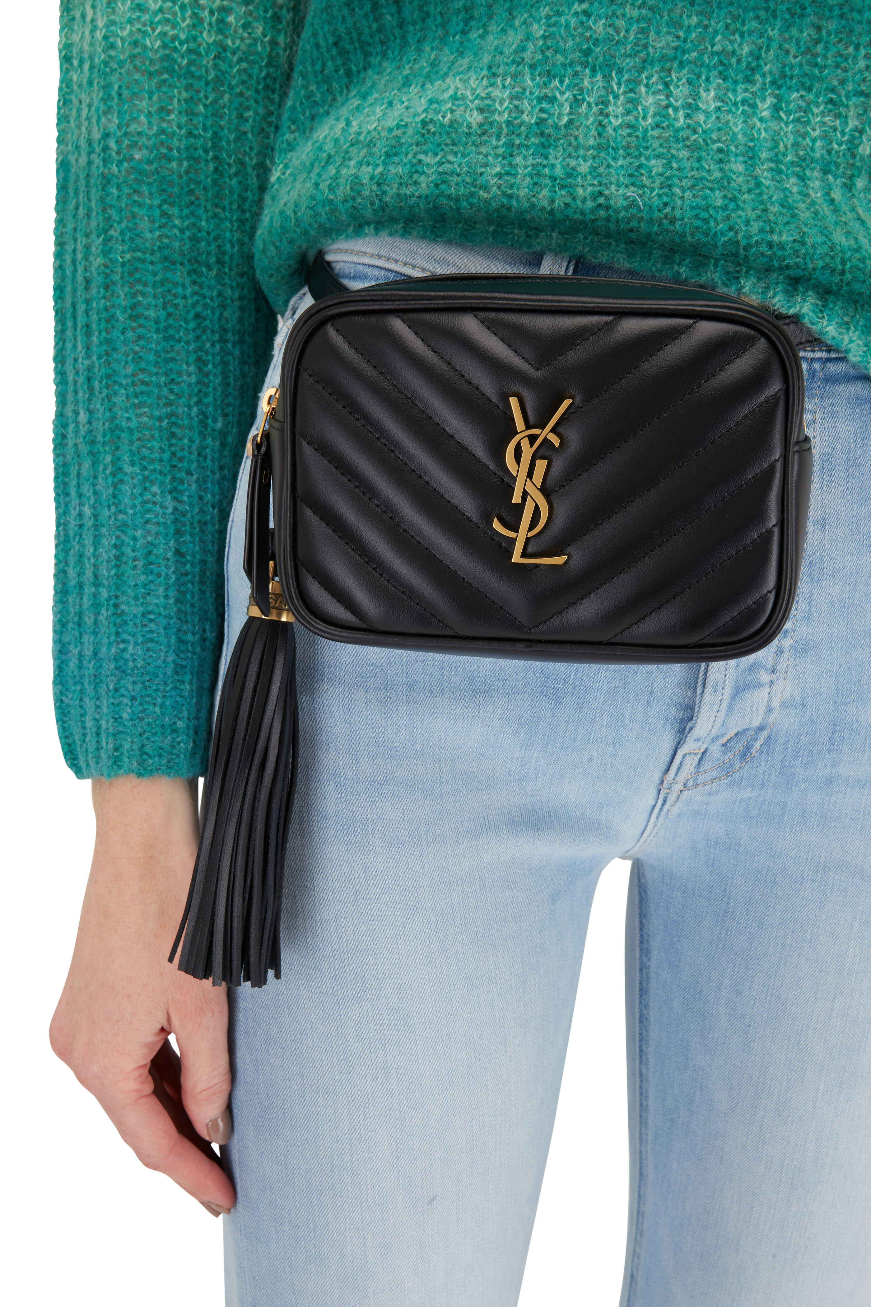 Saint Laurent YSL Monogram Logo Fanny Pack/Belt Bag