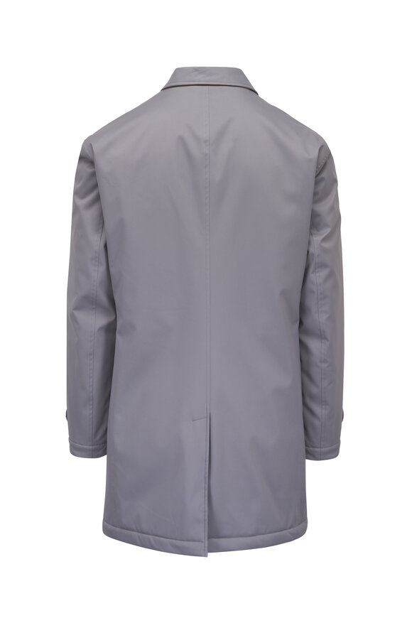 Kiton Light Gray Rain Coat - view 4