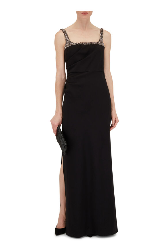 Sachin + Babi - Sam Black Beaded Column Gown