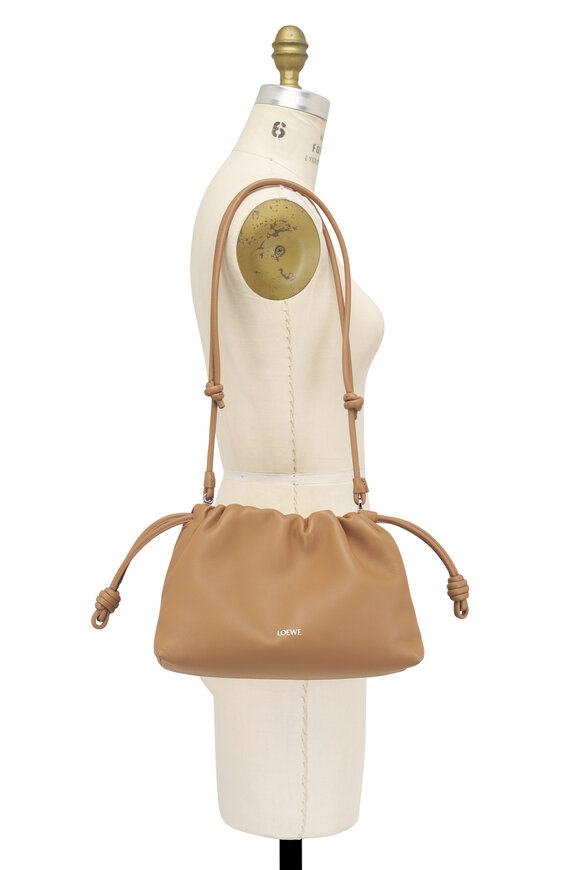 Loewe Medium Flamenco Mocha Leather Clutch - view 6