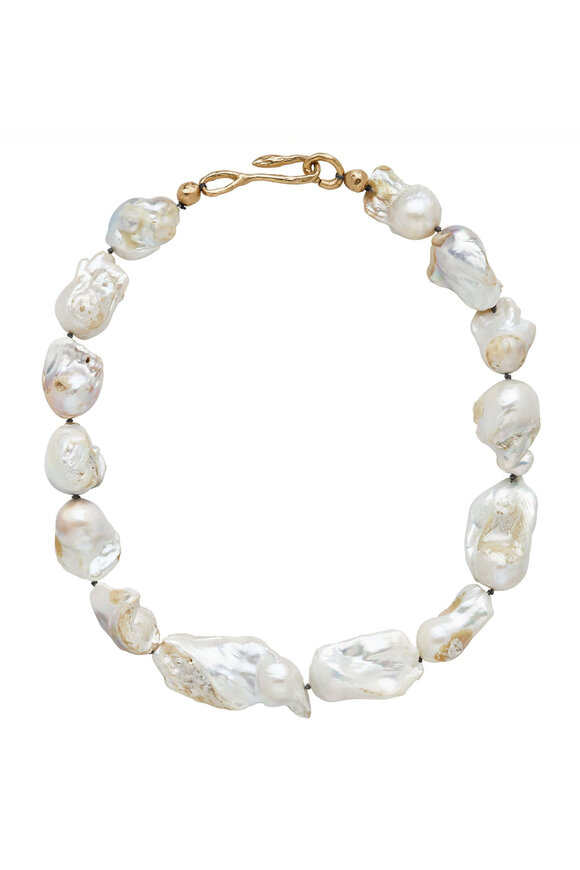 Julie Cohn Design Monodo Pearl Bronze Statement Necklace