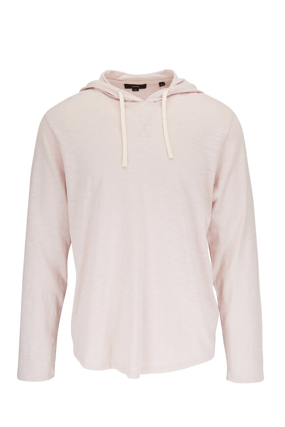 Vince - Slub Dusty Mauve Cotton Hoodie