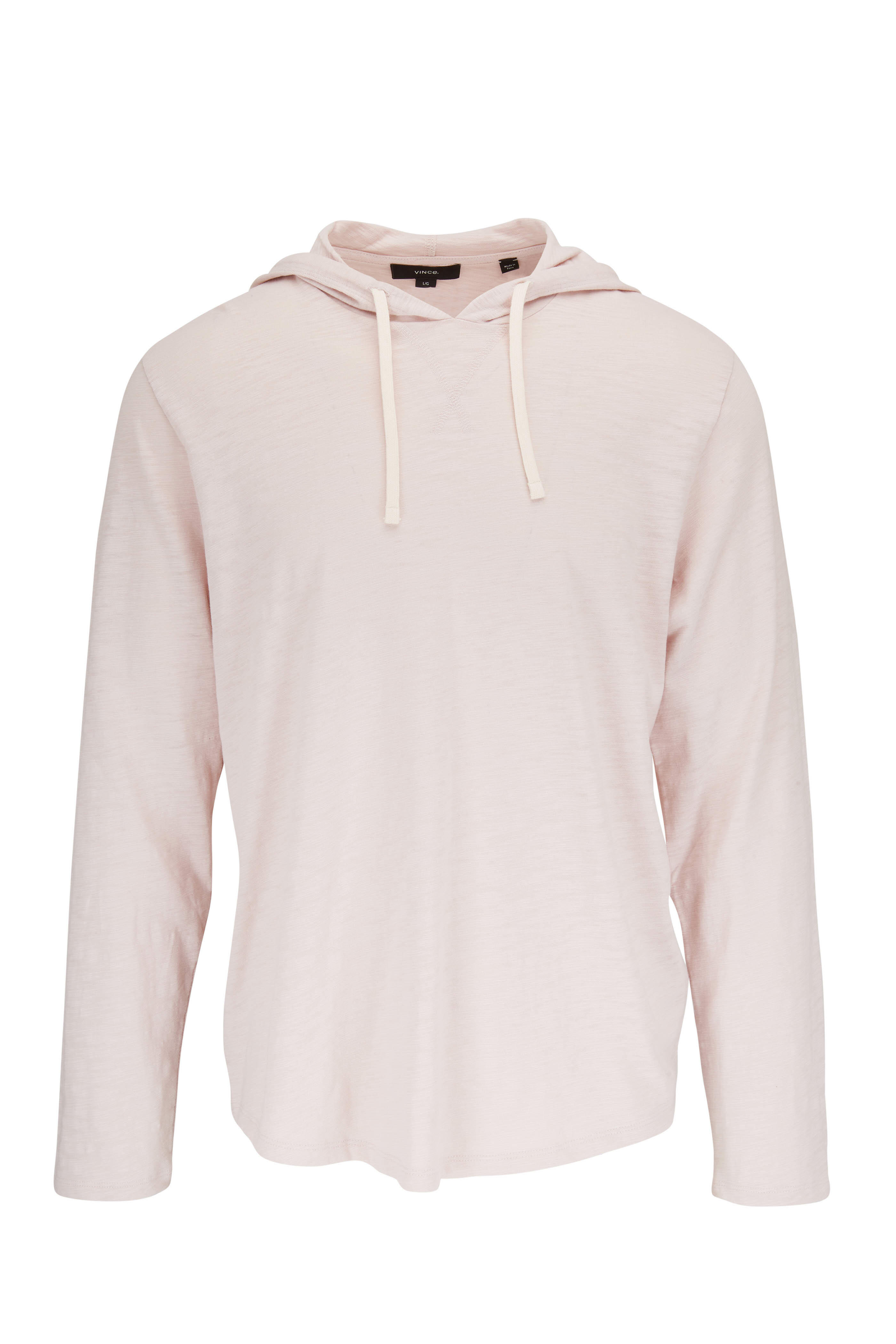 Vince Slub Dusty Mauve Cotton Hoodie Mitchell Stores