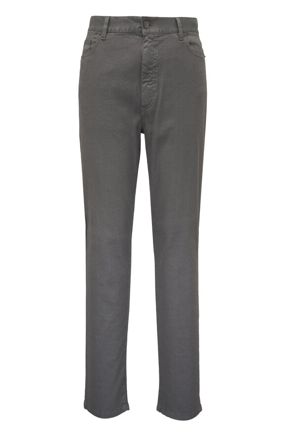 Zegna Dark Taupe Cotton Five Pocket Pant